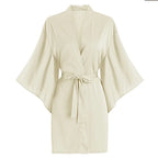 Salon Client Gown Robes Cape Hair Salon Hair Cutting Smock for Clients Kimono Style Black Hairdressing Cape Client Smock