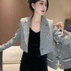 French Jacket Luxury High-end Bling Bling Coat Short Style Fragrant 2026 Spring Autumn Fashionable Long Sleeved Temperament Top