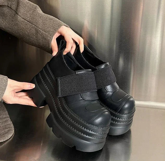 Shoes for Women Platform Loafers sLeather Casual Footwear Slip On Popular Genuine Mark Promotion 39 Vacation Shoe Non Woman Pump