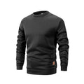 New Men's Sweater Spring Autumn Round Neck Long Sleeve Pullover Casual Sports Sweatshirt High Quality Solid Color Fleece Coat