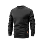 New Men's Sweater Spring Autumn Round Neck Long Sleeve Pullover Casual Sports Sweatshirt High Quality Solid Color Fleece Coat