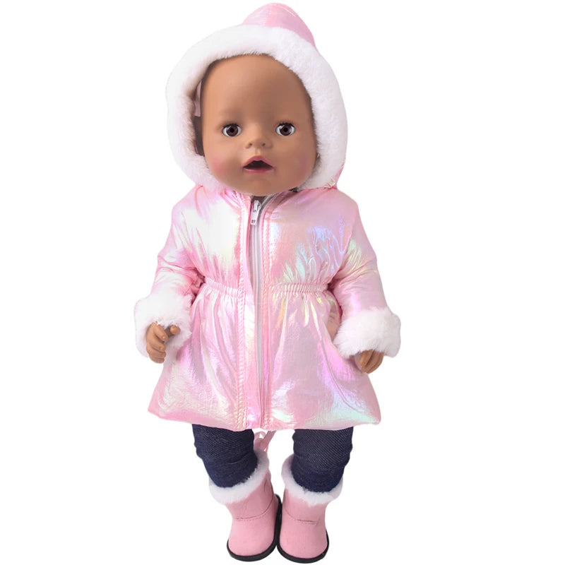 43 cm Doll Clothes Down Jackets Warm Coat for American Girl Doll Accessories Fashion New Baby Born Down Jackets Suit 18inch Doll
