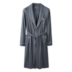 Men Robes Ultra Fine Modal Lounge Robe for Autumn and Winter Soft Silky Bath Robe for Men
