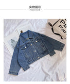 Girl Denim Jacket Spring and Autumn Children's Casual Jeans Clothes Little Girl Baby Denim Coat