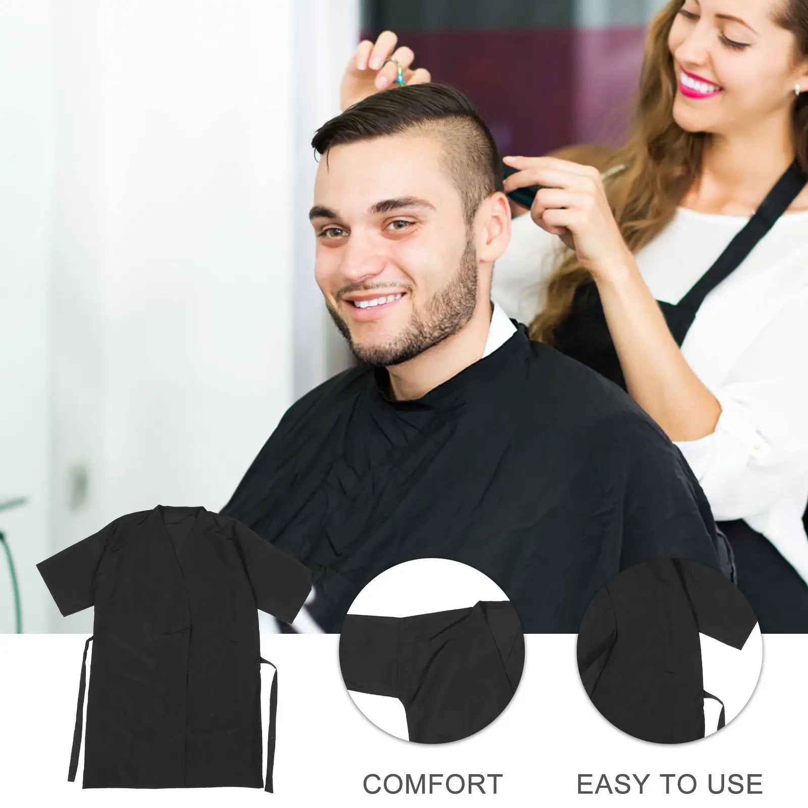 Salon Client Gown Robes Cape Suits For Women Profession Hair Cutting Smock for Client Kimono Style Hairdressing cloth universal