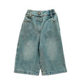 New Kids Jeans 2-6 Years Childrens Loose Wide Leg Pants Girls Simple Solid Color Trousers Fashion Jeans