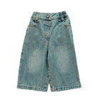 New Kids Jeans 2-6 Years Childrens Loose Wide Leg Pants Girls Simple Solid Color Trousers Fashion Jeans