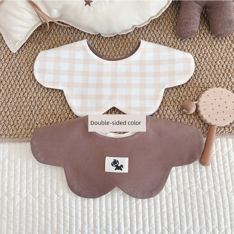[2] Baby double-sided saliva towel ins K-style New arrival baby cotton bib Easiest for match double-sided saliva pocket bib