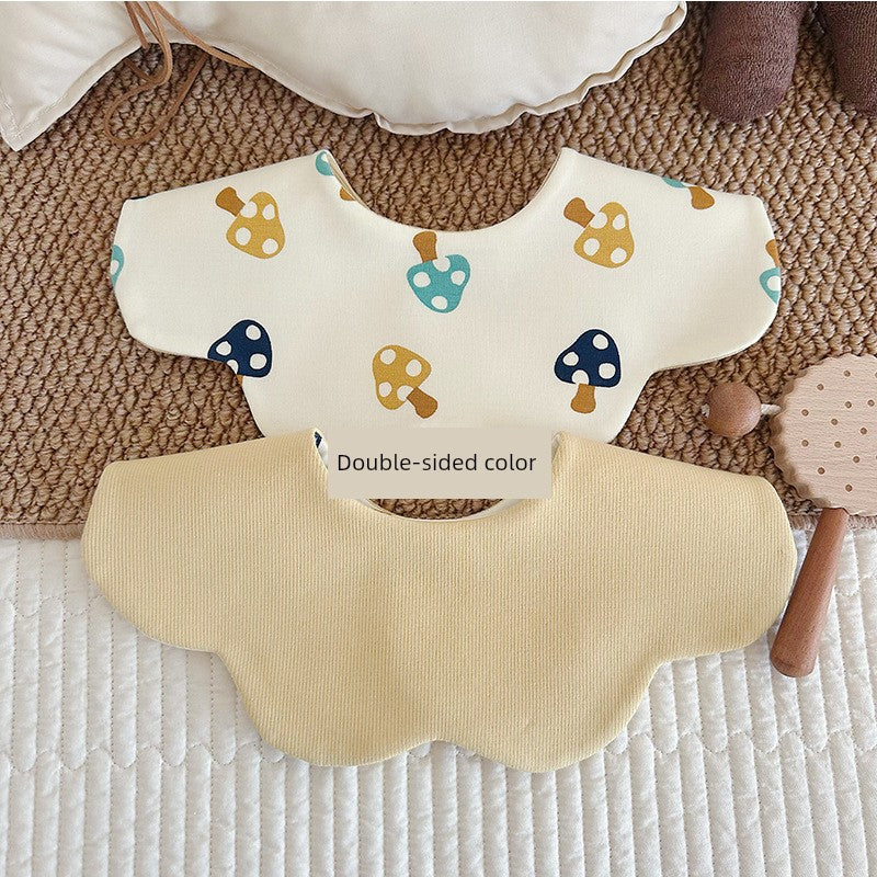 [2] Baby double-sided saliva towel ins K-style New arrival baby cotton bib Easiest for match double-sided saliva pocket bib