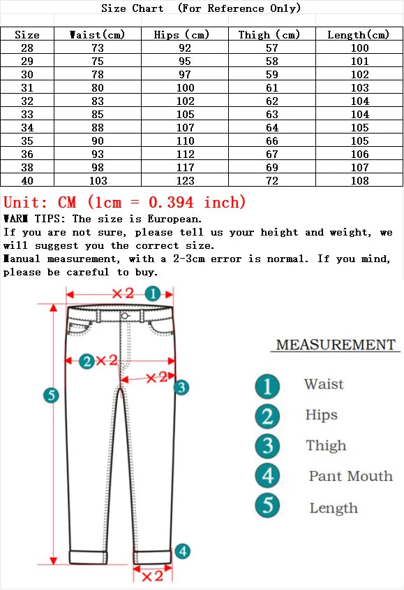 Men Fashion Straight Jeans