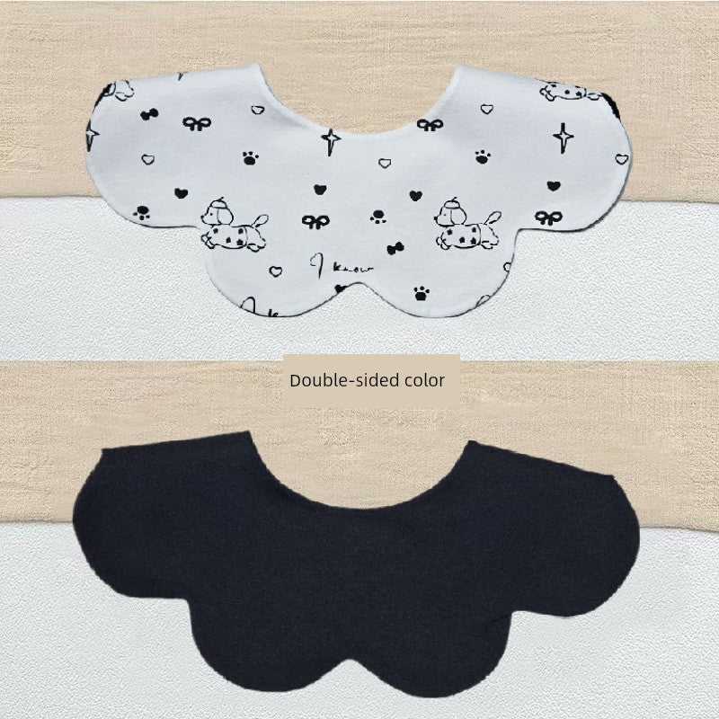 [2] Baby double-sided saliva towel ins K-style New arrival baby cotton bib Easiest for match double-sided saliva pocket bib