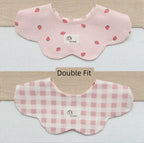 [2] Baby double-sided saliva towel ins K-style New arrival baby cotton bib Easiest for match double-sided saliva pocket bib