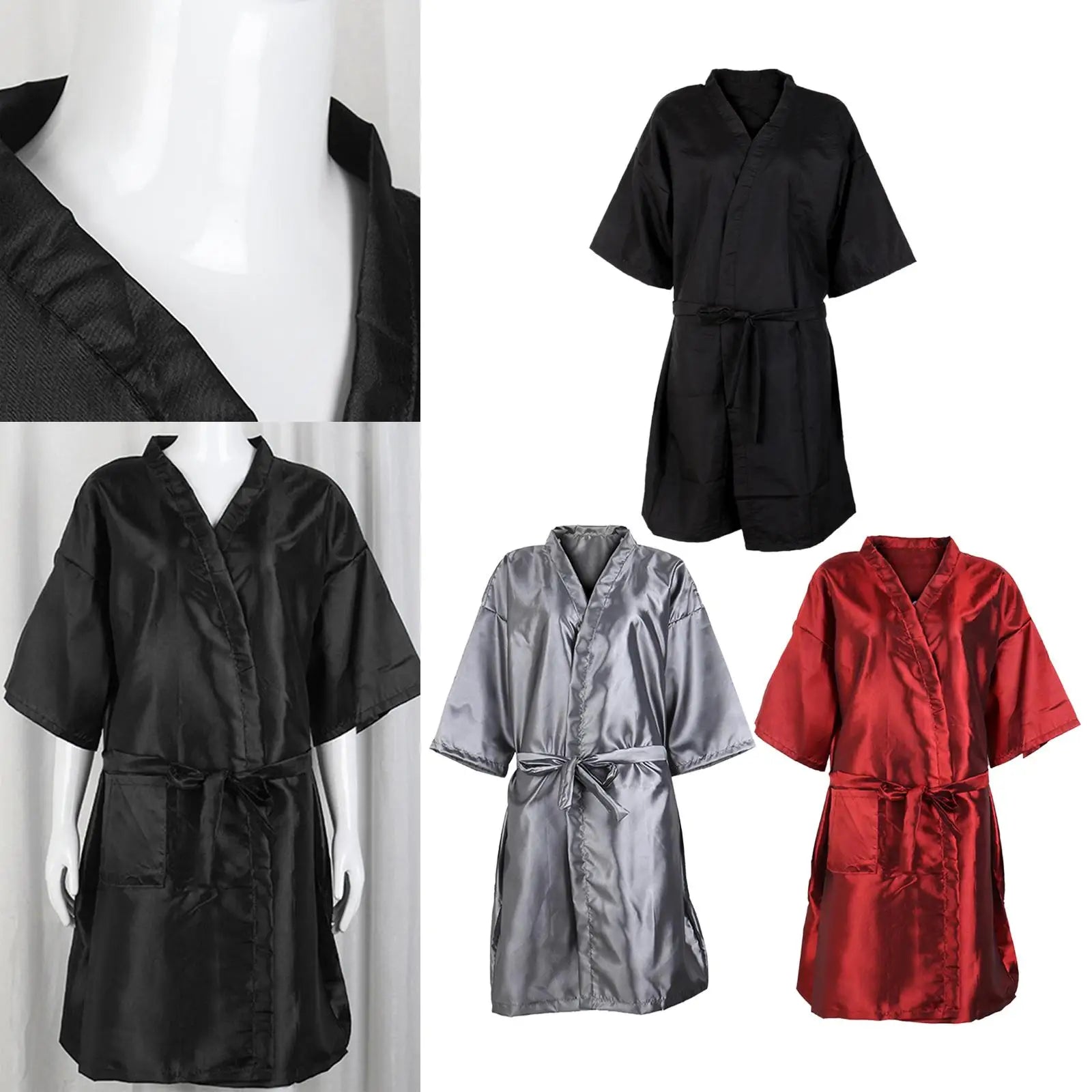 Haircut Cape Loungewear Professional Clients Barber V Neck Hair Salon Smocks