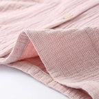 Japanese Style Pure Cotton Pajamas Men Women Breathable Four Layer Gauze Shirt Pants Set Comfortable Leisure Couples Homewear