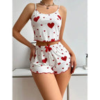 Women's Pajamas Set Sleepwear 2 PCS Short Tank Tops And Short