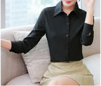 Elegant Women Shirts Woman White Shirt Long Sleeve Blouse