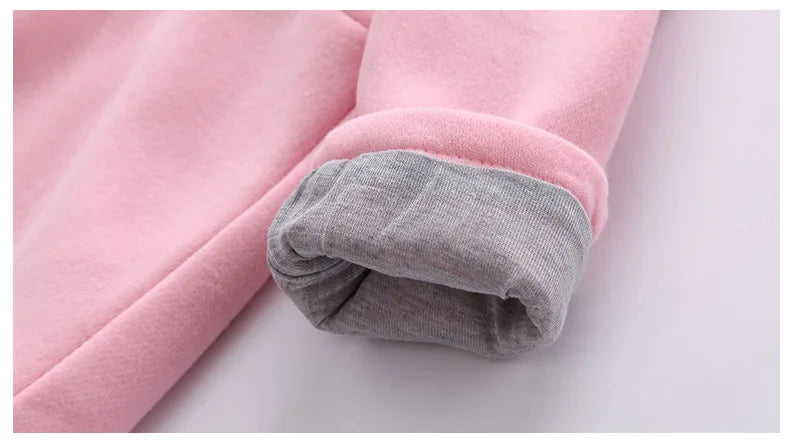 Baby Girls Jacket in Spring Rabbit Ears Coat Children Clothes Outerwear Autumn Kids Warm Cotton Dress Jacket Infant Girl Coat