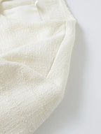 Women's Jacket Autumn New Style White Long Sleeve Button Decorative Short Jacket Aristocratic Style Personalized Fashion