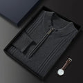Men's Sweater Pullover Autumn Winter Sweater Warm Clothing 100% Cashmere Business Long Sleeve Classic Quality Mock Neck Knit Top