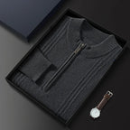 Men's Sweater Pullover Autumn Winter Sweater Warm Clothing 100% Cashmere Business Long Sleeve Classic Quality Mock Neck Knit Top