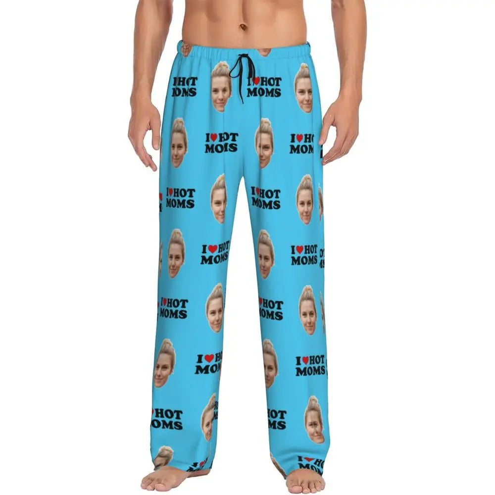 I Love Hot Moms Custom Pajama Pants