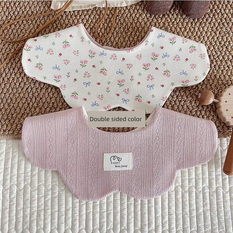 [2] Baby double-sided saliva towel ins K-style New arrival baby cotton bib Easiest for match double-sided saliva pocket bib