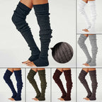 Winter Long Warm Leg Warmers Knitting Knee High Socks Girl Boot Topper Sock Skinny Stockings Lolita Knitted Crochet Long Socks