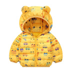 Baby Girls Hooded Down Jackets For Kids Coats Autumn Boys Cartoon Warm Jacket Coat Jacket Toddler Girl Zipper Jacket Outerwear