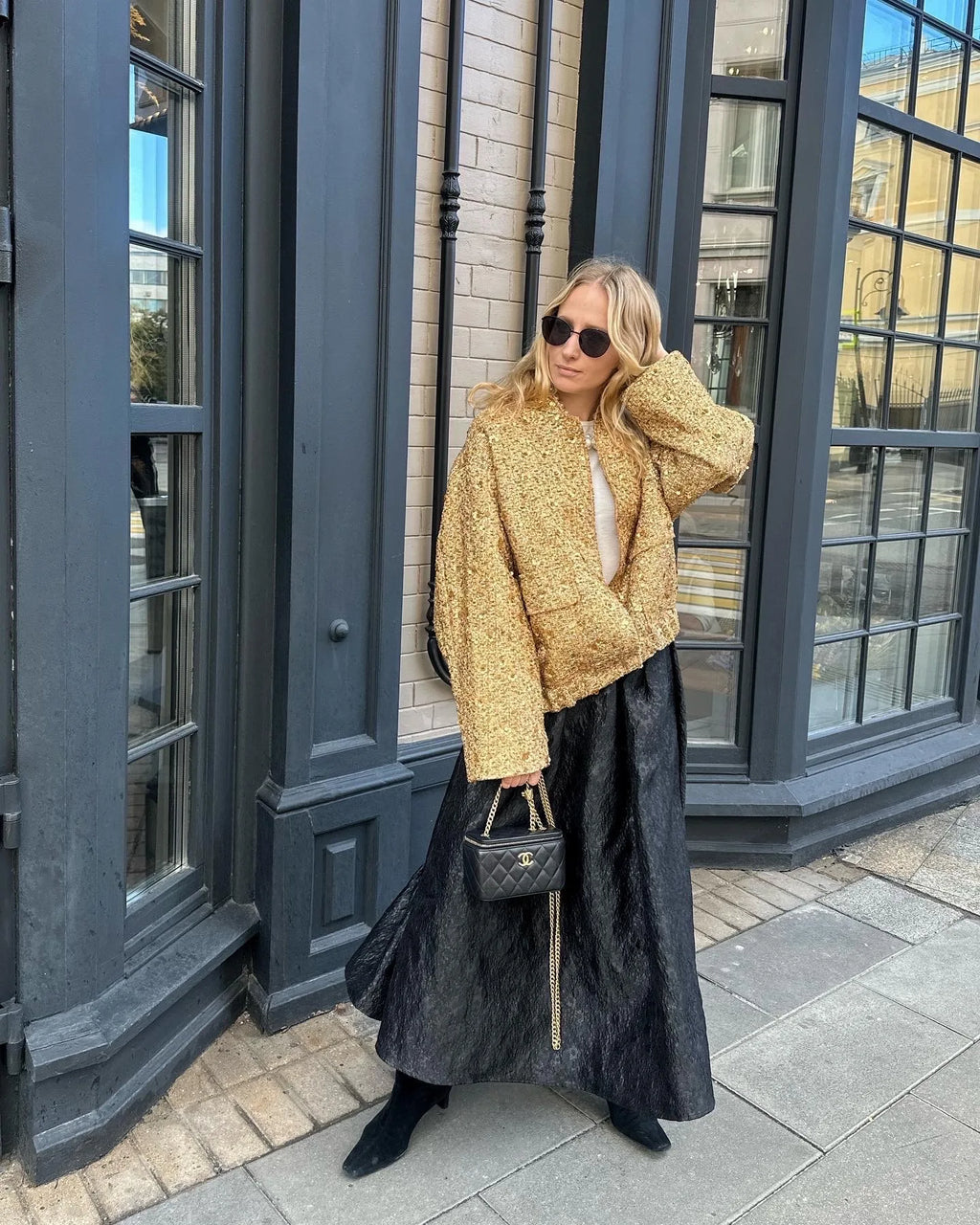 Female Clothing Women's Jacket New Outerwear 2025 Autumn Women's New Style Sequined Small Stand-up Collar Jacket Women Fur Coat