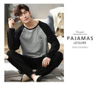 Pajamas Men Long Sleeves and Trousers
