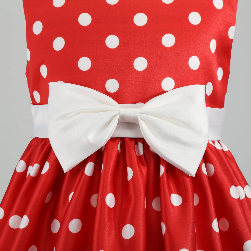 Girls' clothing, girls' baby clothes, skirt with bow and polka dot pattern, imitation show, Halloween party, exquisite clothing
