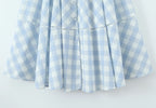 2025 summer new product women's clothing fashionable, fresh, sweet and elegant waist-hugging lace-up design suspender dress