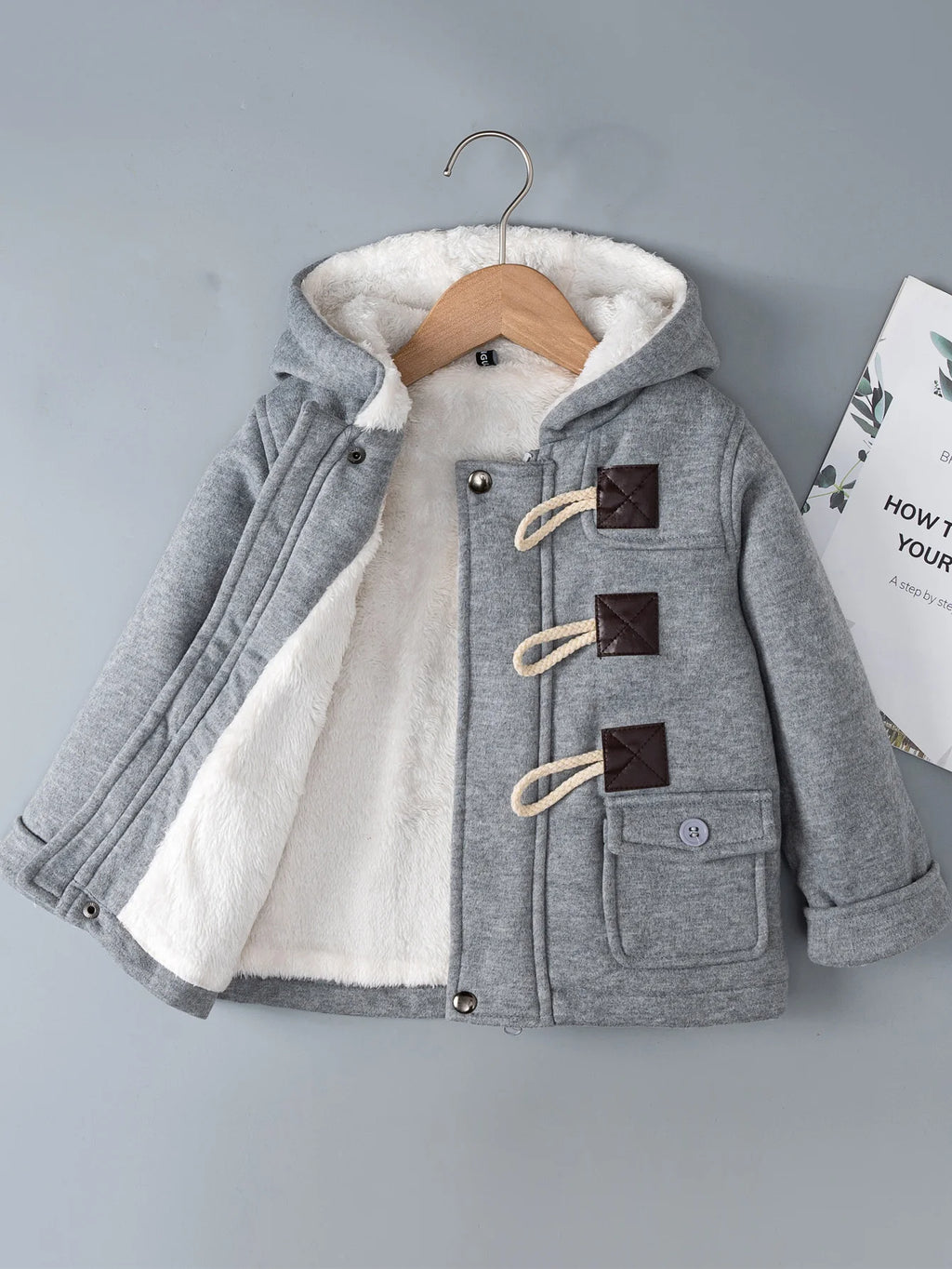Baby Boy's Girls Kids Jacket Hooded Fleece Autumn Winter Outerwear Coat