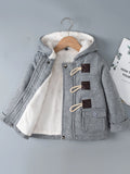 Baby Boy's Girls Kids Jacket Hooded Fleece Autumn Winter Outerwear Coat