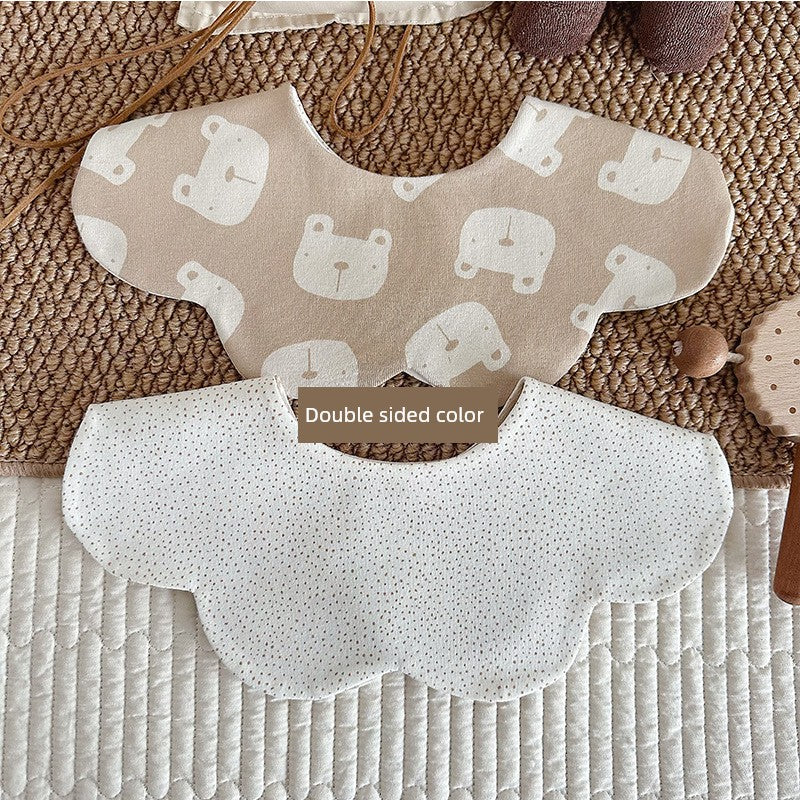 [2] Baby double-sided saliva towel ins K-style New arrival baby cotton bib Easiest for match double-sided saliva pocket bib