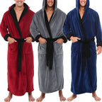 Bathrobe Clothes Nightgown Sleepwear Casual Long Sleeve Mens Man Winter Warm Flannel Robe Plush Shawl Male Bath Robe Lounge Home