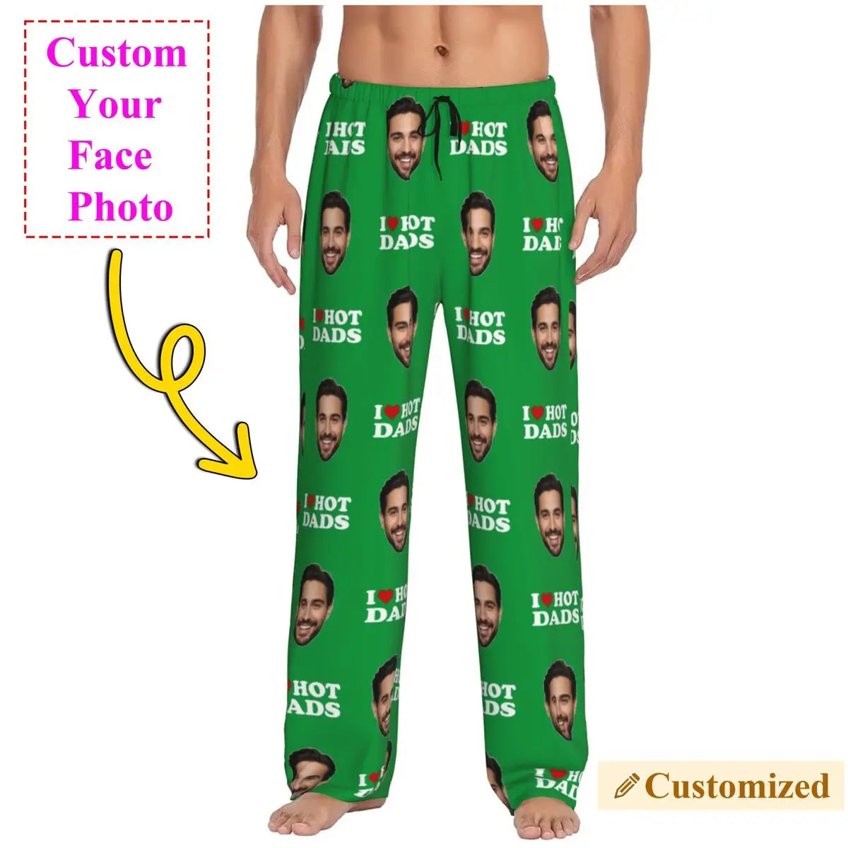 I Love Hot Moms Custom Pajama Pants