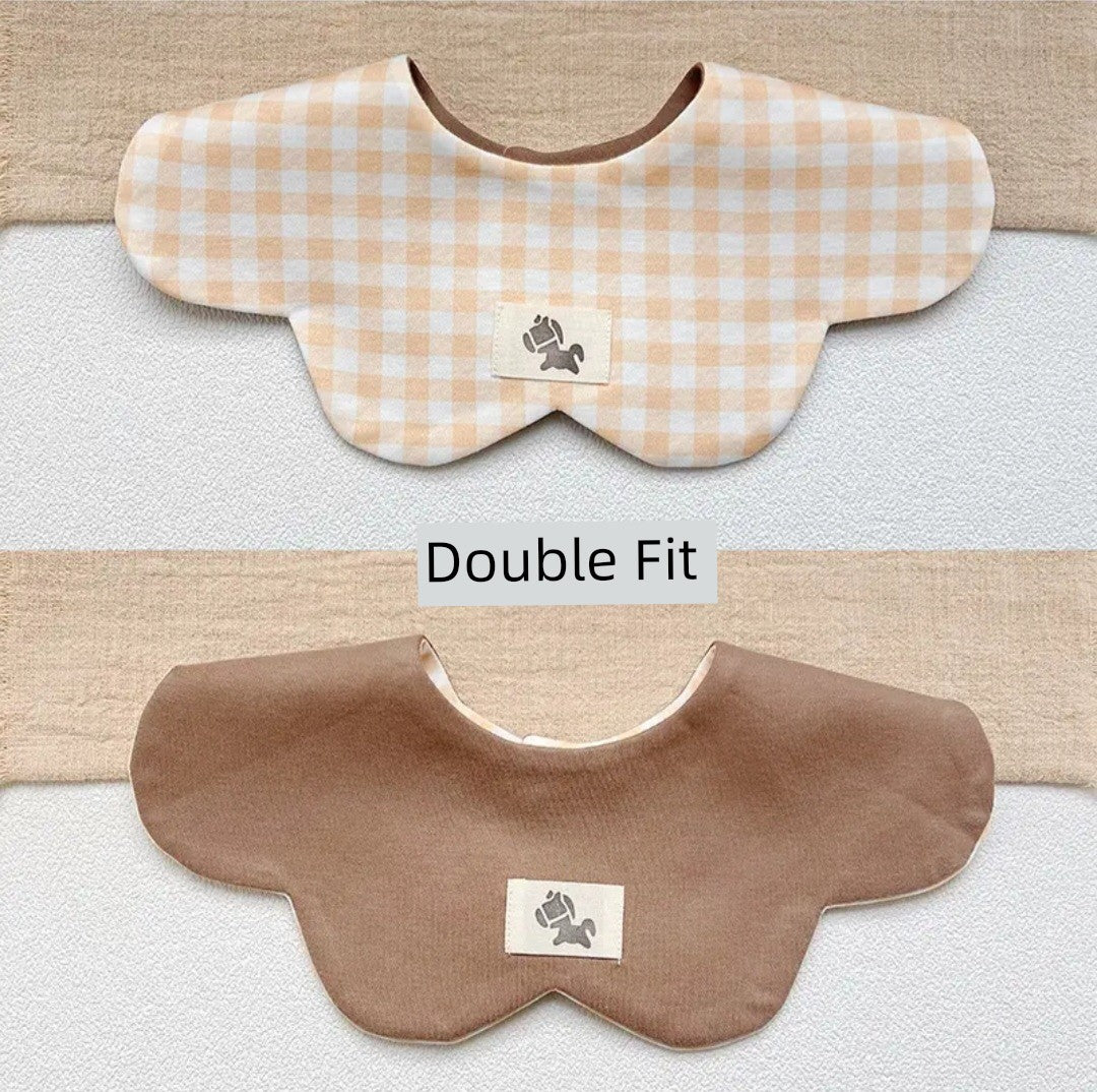 [2] Baby double-sided saliva towel ins K-style New arrival baby cotton bib Easiest for match double-sided saliva pocket bib
