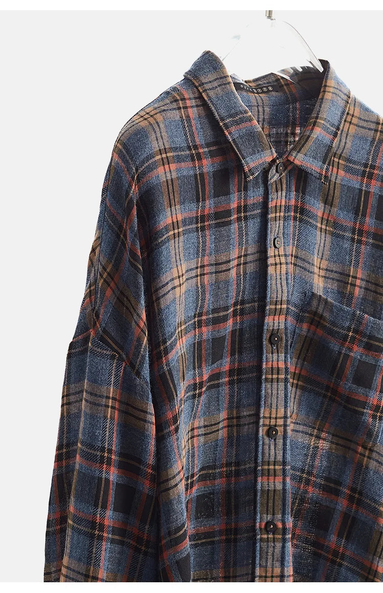 High-Quality Custom-Made Fabrics, Very Limited Quantity ~ Women's Plaid Long-Sleeve Shirt with Polo Collar, Casual Slim-Fit Loose Top, New Autumn 2025 Model