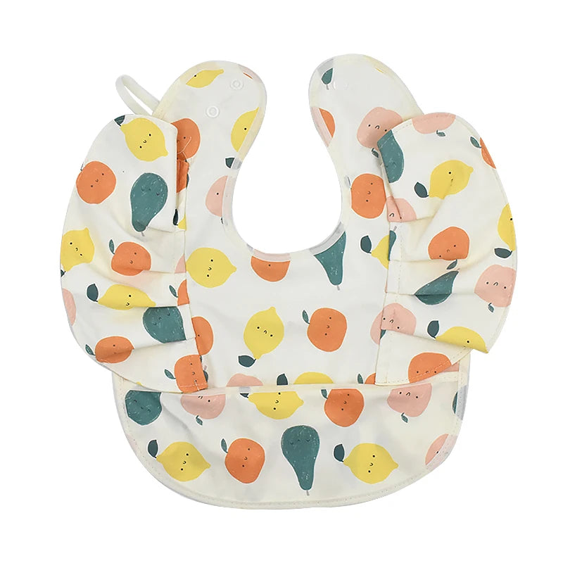 Baby Bibs INS Nordic Style Angel Feed Pocket Burp Girl Boy Infant Meals Bib Waterproof Easy Clean Cute Elephant Bibs Soft PU