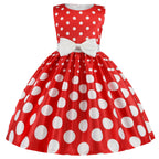 Girls' clothing, girls' baby clothes, skirt with bow and polka dot pattern, imitation show, Halloween party, exquisite clothing