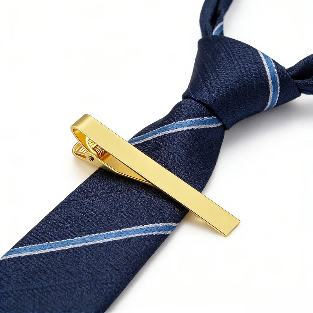 Tie Clips for Men's Metal Necktie Bar Dress Shirts Tie Pin for Wedding Ceremony Metal Silver Color Tie Clip Man Accessories