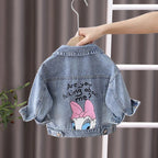 2023 Fashion Cartoon Daisy Denim Jacket For Girls Coat Spring Autumn Children Outerwear Kids Casual Jackets Costume 2-7 Years