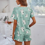 Women Pajamas Sets Short Sleeve