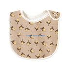 090B Baby Feeding Drool Bib Sweet Print Saliva Towel Soft Cotton Button Burp Cloth for Newborn Toddler Shower Gifts