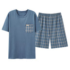 Men Pajamas Short Sleeve Shorts