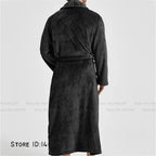 Winter Thicken Flannel Long Robe Couple Sleepwear
