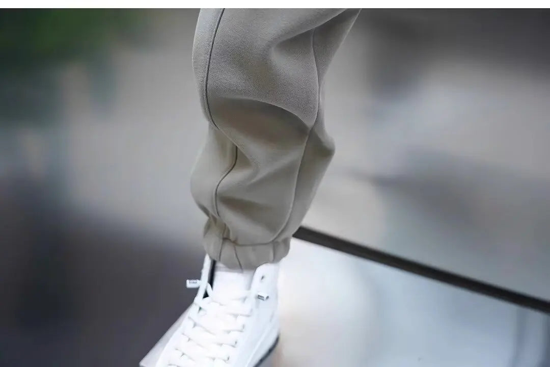Men's Pants - Solid Color Casual Pants, Sweatpants
