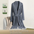 Men Robes Ultra Fine Modal Lounge Robe for Autumn and Winter Soft Silky Bath Robe for Men