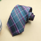 Cotton Plaid Ties For Men Women Casual Wine Red Stripe Necktie For Wedding Party Boys Girls SuitsTie Skinny  Necktie Gravatas